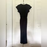 Spense Women's Ruffle Short Sleeve Black Belted Jumpsuit Size 4 Photo 5