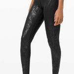 Lululemon Wunder Under High Rise Tights 28” Leggings Shine Foil Size 8 Photo 0