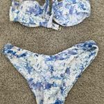 New with liner shein Blue Tie Dye Bikini small Photo 0