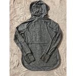 Athleta  Women's Sweatshirt Hoodie  Gray Full Zip Thumb Hole‎ Size Small Photo 7