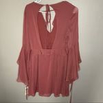 Gianni Bini NEW  mini open back boho ruffle dress women’s size medium Photo 3
