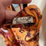 Free People NWOT Intimately Orange Flower Sheer Chemise Size L Photo 5