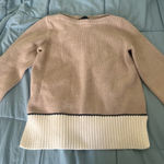 Ann Taylor  Brown and White Sweater Photo 0