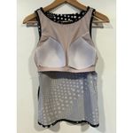 Lands' End  Tankini Bathing Suit Top 8 Black White Photo 4