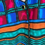 Jordan 80's  jeweltone geometric long sleeve blouse Size Small Photo 4