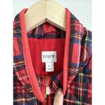 J.Crew  Women Plaid Tartan puffer vest with snap pockets Size L Photo 3
