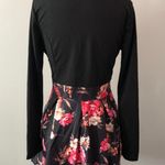 Cute V Neck Mini Dress Black Photo 1