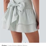 Halara High Waisted Tie Back Shirred Tiered Mini Casual Skirt Photo 4