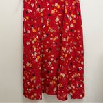 Realisation Silk Wrap Midi Floral Dress in Rouge Fleur Red Size S Photo 10