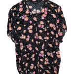 Torrid  Womens Floral Challis Polka Dot Button-Up Blouse Size 3X Photo 0