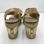 OTBT  Women's Bronze Bushnell Leather Wedge Platform Sandals Size 9 Photo 2