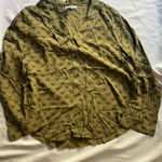 O'Neill  Green Long Sleeve Notched Collar Blouse Photo 0