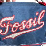 Fossil Vintage  Nylon‎ Campus Messenger Bag Blue Photo 5