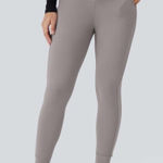 Halara  SoftlyZero Plush High Waisted Drawstring Pocket Plain Full Length Joggers Photo 0