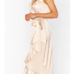 Show Me Your Mumu Women’s Samantha Ruffle Wrap Dress Color Champagne Lux… Photo 2