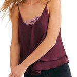Free People NWT  sequin silky tank top size large Photo 0
