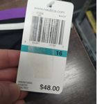 Nautica  NWT Women's Size 16 Black Purple Swim Separates Belted Bikini Bottom Photo 6