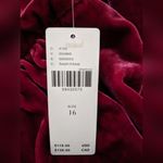 Anthropologie New With Tags Plus Size Burgundy Velvet Skirt Womens Size 16 Photo 7