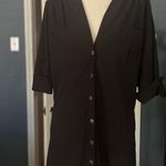 Lucy Love  Celeste Black Shirt Dress  Small button up button-cuff half sleeves Photo 1