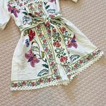 Farm Rio AUTH  Off-White Floral Insects Romper Size XS Photo 7