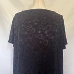 Chico's TRAVELERS by  Tunic Dress Sz 12 Black Circle Geometric Stretch Jacquard Photo 6