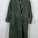 wilson's leather Vintage  Adventure Bound Green Trench Coat Jacket Photo 0