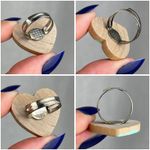 VTG Y2K Steppie Co. Wooden Heart Adjustable Ring Mint Green Whimsical Handmade Photo 13