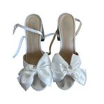 Betsey Johnson - Maddy Dressy Bow Platform Sandals in White & Silver Photo 3