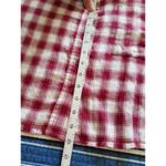 Abound  Red Tibetan Dobby Plaid Crop Long Sleeves Button-Up Shirt Womens Sz Small Photo 7