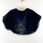 Talbots  Faux Fur Cropped Shrug Vest Black Medium Photo 14