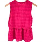 Lucky Brand  dark pink sleeveless ruffle top small Photo 3