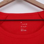 A New Day Ribbed Long Sleeve Scoop Neck Red Bodysuit Size Small Photo 2