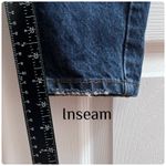 ZARA Dark Rinse Size 2 Mom Jeans 24.5 Inch Inseam Frayed Hem Photo 7