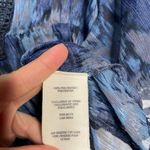 Free People Womens Sheer Lace Floral Blouse Blue Lagenlook Size Small Photo 3