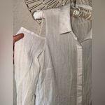 Chico's Gray Button Down Shirt with Notched Collar and Cut Out Details Photo 1