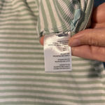 Truly Madly Deeply  Green and White Striped Shirt | Size Large Photo 3
