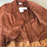 Together 100% Leather Jacket Brown Size 10 Photo 11