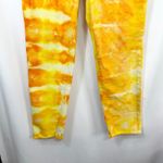 Old Navy Size 8 Straight Jeans Handmade Yellow Tie Dye O.G. High Rise 1160 Photo 5