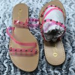 Olivia Jaymes New Without Box  Neon Pink Jelly Sandals Slide-On Flip Flops Photo 3