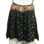 American Eagle  Outfitters Flowy Floral Embroidery Boho Peasant Top Medium Blue Photo 3