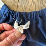 Rewind  Navy and Cream Flowy Top Photo 1