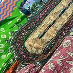 aseesa Women’s Boho Style Ethnic Patchwork Dress Rhinestone/Eyelet Embroidery M Multiple Size M Photo 3