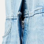 ZARA  jumpsuit denim halter wide leg open back bohemian casual summer Photo 7