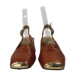 Miista Canar Brown Leather Block Heel Slingback Heela Sandals Pumpa Shoes Size 6 Photo 1
