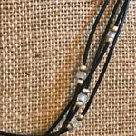 Silpada  Sterling Silver & Black Leather Necklace Photo 2