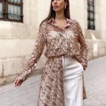 ZARA NWT-  Sequin Shirt dress Photo 1