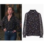 Wilfred Aritzia Wil­fred Alexis Blouse Button-up Ruffle floral Blouse Size‎ xx Small Photo 1