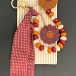 Piper K | Boho Vintage Bag Charm w/ Scarf Red Photo 0