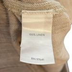 Pure Jill Linen Trapunto Cropped Pull On Pants Light Sable Womens Size Large P Brown Photo 8