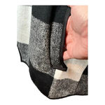 BUFFALO PLAID WATERFALL COLLAR VEST BLACK WHITE WOMEN SIZE SMALL Photo 6